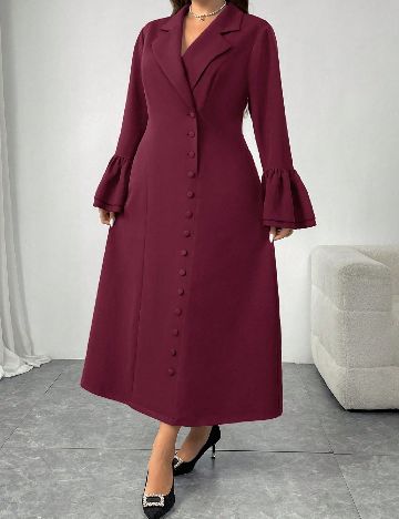 Rochie lunga SHEIN CURVE, pruna