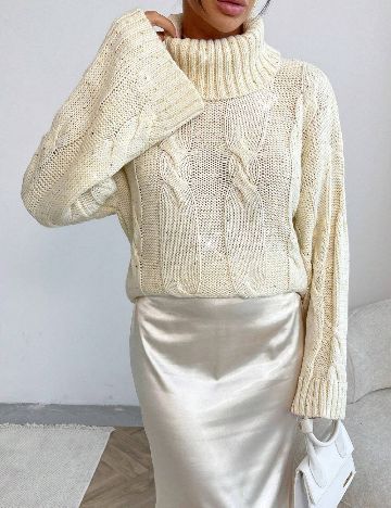 Pulover Oversize SHEIN, crem