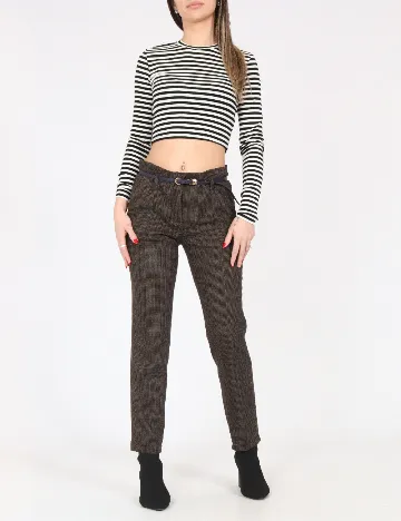 Pantaloni Zara, maro