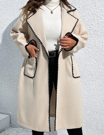 Palton SHEIN CURVE, bej