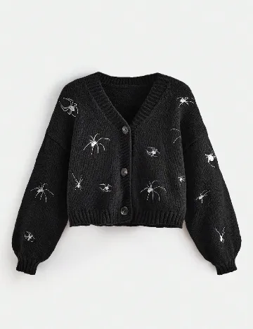 Cardigan Romwe, negru
