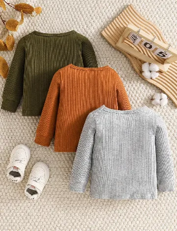 Set bluze 3 bucati Shein Kids, mix culori