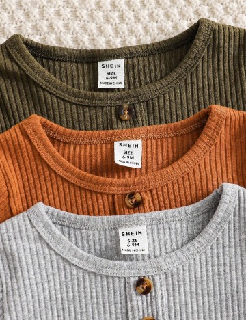 Set bluze 3 bucati Shein Kids, mix culori