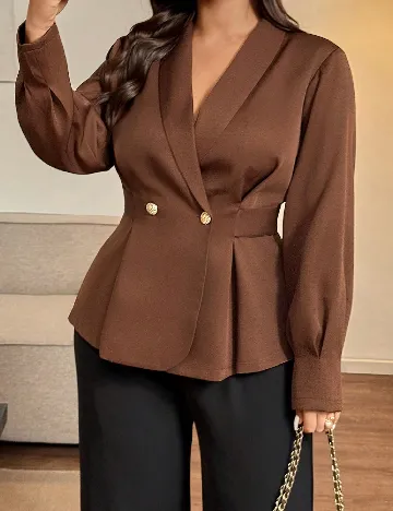 Sacou SHEIN CURVE, maro