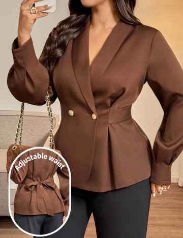 Sacou SHEIN CURVE, maro