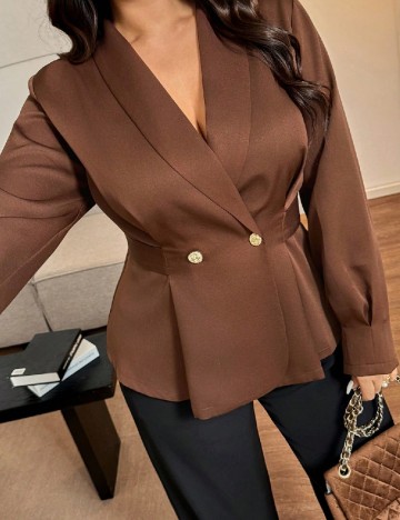 Sacou SHEIN CURVE, maro