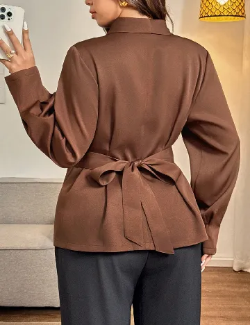 Sacou SHEIN CURVE, maro