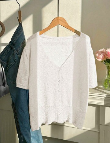 Bluza SHEIN CURVE, ecru