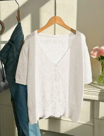 Bluza SHEIN CURVE, ecru