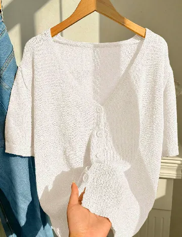 Bluza SHEIN CURVE, ecru