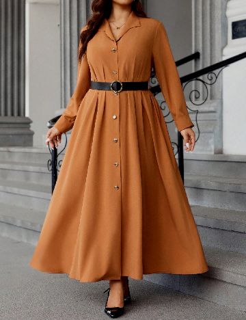 Rochie lunga SHEIN CURVE, portocaliu