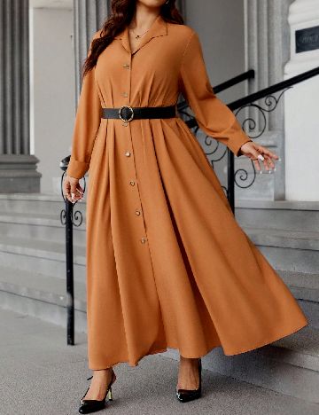 Rochie lunga SHEIN CURVE, portocaliu