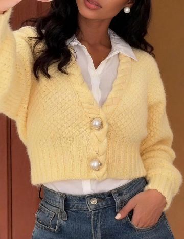 Cardigan SHEIN, galben