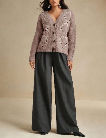 Cardigan SHEIN, maro