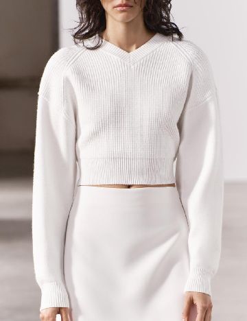 Pulover Zara, alb