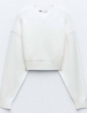 Pulover Zara, alb