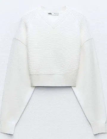 Pulover Zara, alb