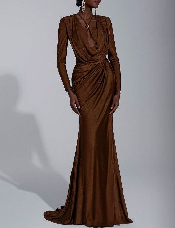 Rochie lunga SHEIN, maro