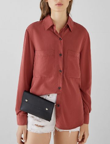 Camasa Bershka, caramiziu