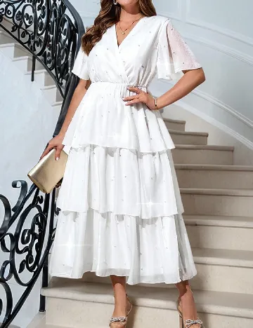 Rochie lunga SHEIN CURVE, alb