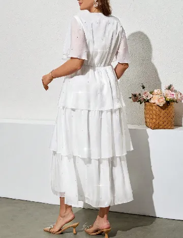 Rochie lunga SHEIN CURVE, alb