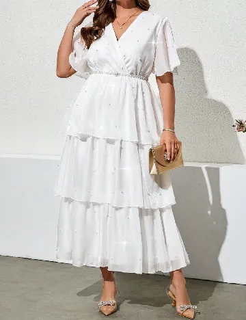 Rochie lunga SHEIN CURVE, alb