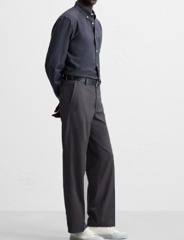 Pantaloni Zara, gri inchis