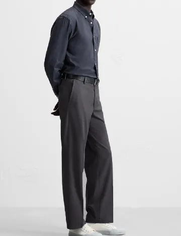 Pantaloni Zara, gri inchis