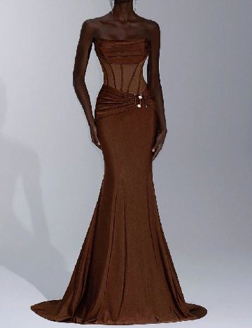 Rochie lunga SHEIN, maro