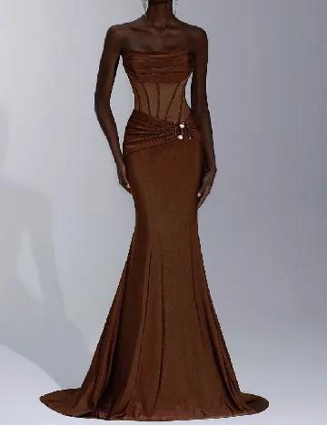 Rochie lunga SHEIN, maro