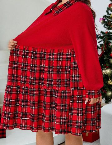 Rochie scurta SHEIN CURVE, rosu