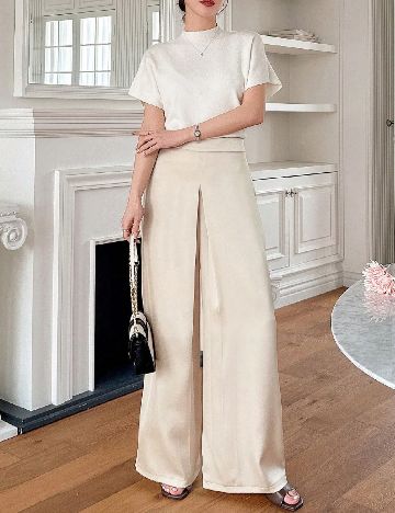 Pantaloni Dazy, crem