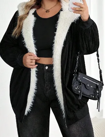 Hanorac SHEIN CURVE, negru