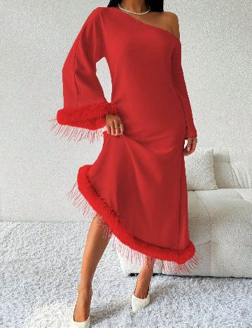 Rochie medie SHEIN, rosu