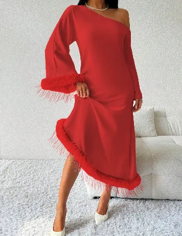 Rochie medie SHEIN, rosu