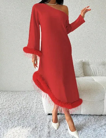 Rochie medie SHEIN, rosu