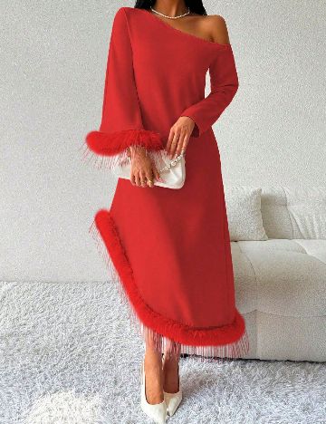 Rochie medie SHEIN, rosu