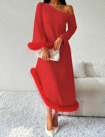 Rochie medie SHEIN, rosu