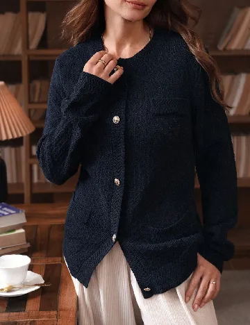 Cardigan SHEIN, bleumarin