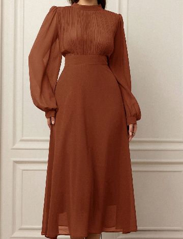 Rochie medie SHEIN CURVE, maro