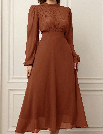 Rochie medie SHEIN CURVE, maro