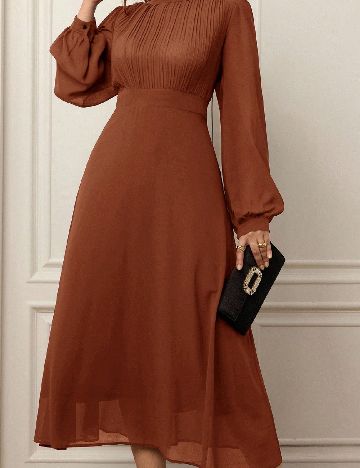 Rochie medie SHEIN CURVE, maro