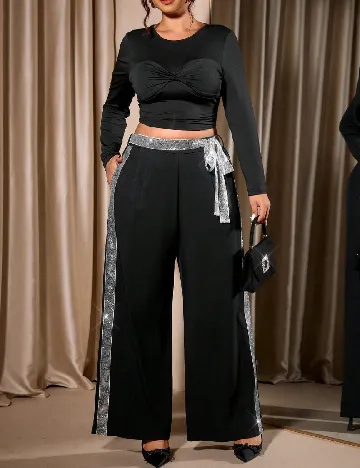 Pantaloni SHEIN CURVE, negru