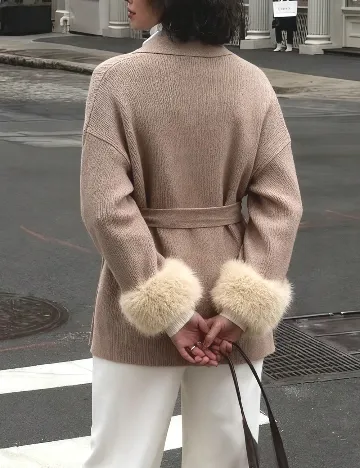 Cardigan SHEIN, maro deschis