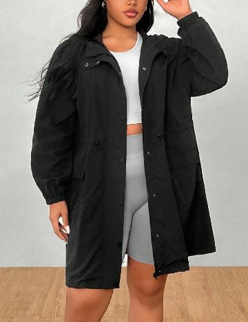 Geaca impermeabila SHEIN CURVE, negru