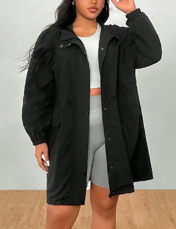 Geaca impermeabila SHEIN CURVE, negru