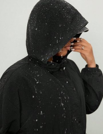 Geaca impermeabila SHEIN CURVE, negru