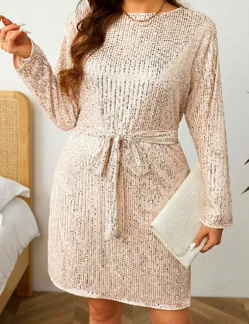 Rochie scurta SHEIN CURVE, crem