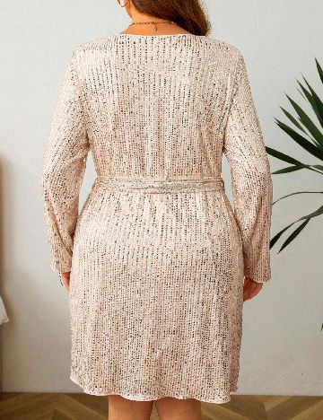 Rochie scurta SHEIN CURVE, crem