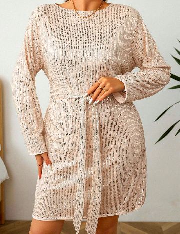 Rochie scurta SHEIN CURVE, crem